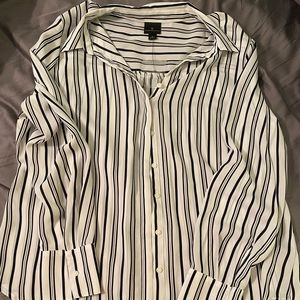 White and black blouse